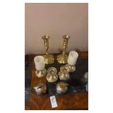 Lot of Brass Candle Holders