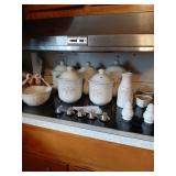 Pfaltzgraff Tea Rose set, canisters, salt &