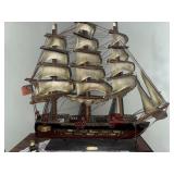 The Bonhomme Richard wooden ship model