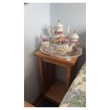 Small End Table W Teapots