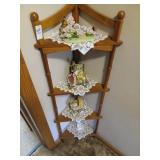 Contents of wooden shelf only
