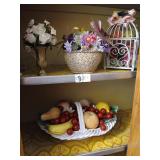MCM Ceramic fruit basket Made in Italy and flower