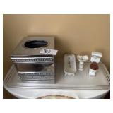 Dollhouse bathroom furniture, tissue box and