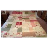 Hand pieced, machine quilted Flannel coverlet84