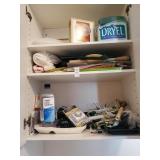 3 shelve lot misc items