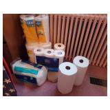 Paper towels, napkins & 55 gal contractor bag lot