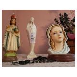 3 piece religious figurine lot