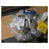 2 locks with keys and hardware items