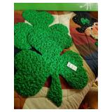 2 shamrock popcorn hangings