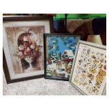3 framed pictures