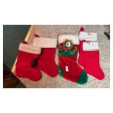 5 Plush Christmas Stockings