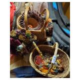 2 baskets of Thanksgiving /Christmas wreaths and