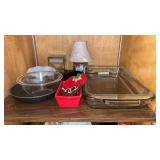 Glass baking dishes, kitchen ware