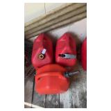3 Gas Cans Partial Full