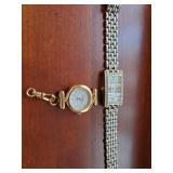 Figaro wrist watch w/mother of pearl face & Timex