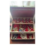 Jewelry box with costume jewelry