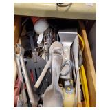 Drawer of kitchen utensils