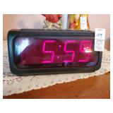 Digital alarm clock & power strip