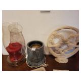 Glass globe candle,  candle warmer & wedding