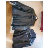 Ladies M  Jones New York black leather jacket &