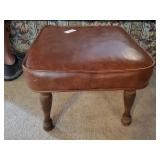 Leather cushion foot stool