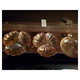 3 Carnival glass candy dishes