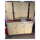 Vintage wooden cabinets - 2 pieces / upper &