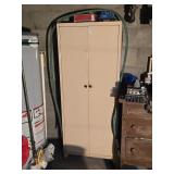 Two-door metal cabinet nice shape 63x26x10 no