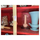 Flower vases & variety shelf lot