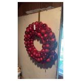 Red Bulb Christmas Wreath