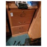 Wooden 2 drawer file cabinet