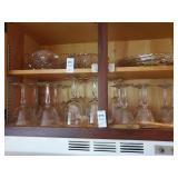 Shelf lot of goblets