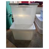 2 Clear Plastic Storage Totes