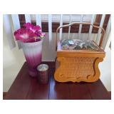 Sewing basket and misc decor