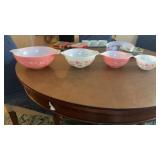 Vintage Pyrex Pink Gooseberry Cinderella Mixing
