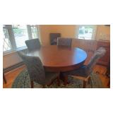 Large 54 Inch Diameter Dining Table W 6 Chairs