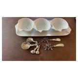 Clam dipping bowls & servers