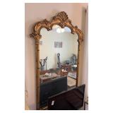 Large Gold Tone Wall Mirror