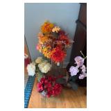 Large Glass Vase and Flowers