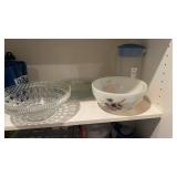 FireKing Bowl, Pie Plates, Crystal Bowl, pitcher