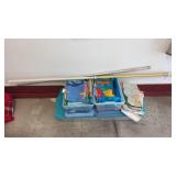 Lot of Flags W Totes and Flagpole