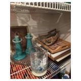 Lot of frames, candle holders, misc decor