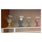 Lot of Frosted Color Martini Glasses