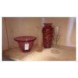 Lot of Pink Glass