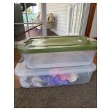 2 Clear Storage Bins