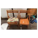 2 Folding Wooden Chairs