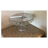 Vintage Crystal Cake Stand & Server