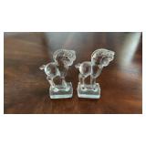 Pair of Glass Horse Bookends