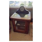 Wooden Glass End Table