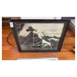 Vintage Framed Currier & Ives Lithograph "The